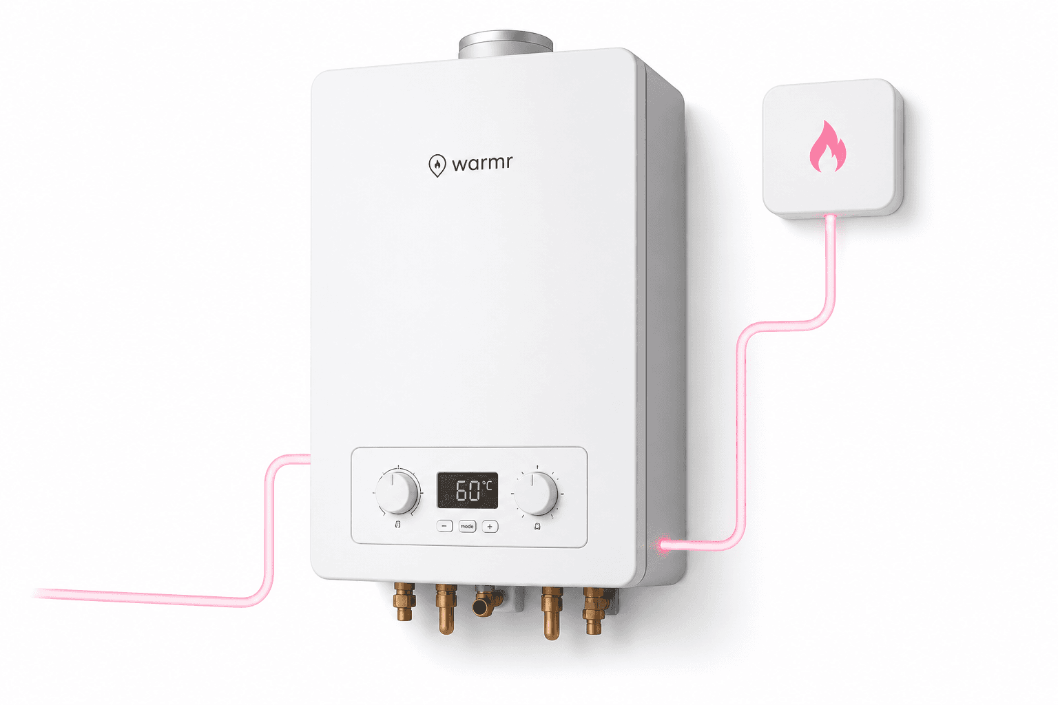 High-efficiency home boiler in a modern kitchen