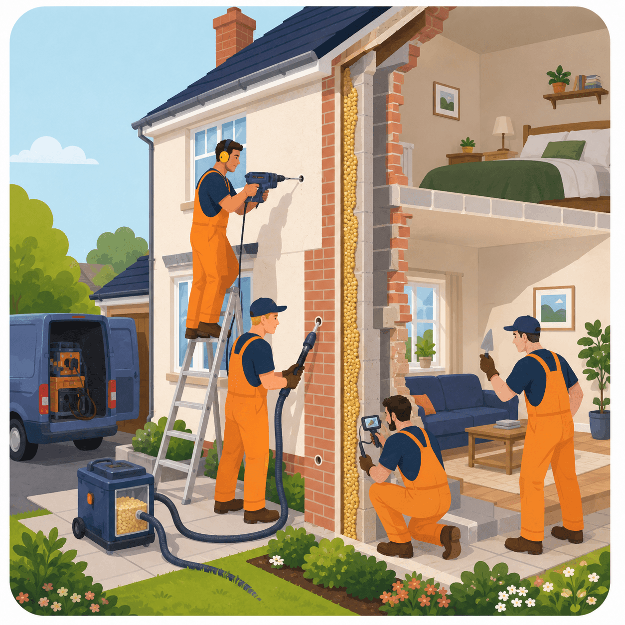 How Cavity Wall Insulation Is Installed Step by Step