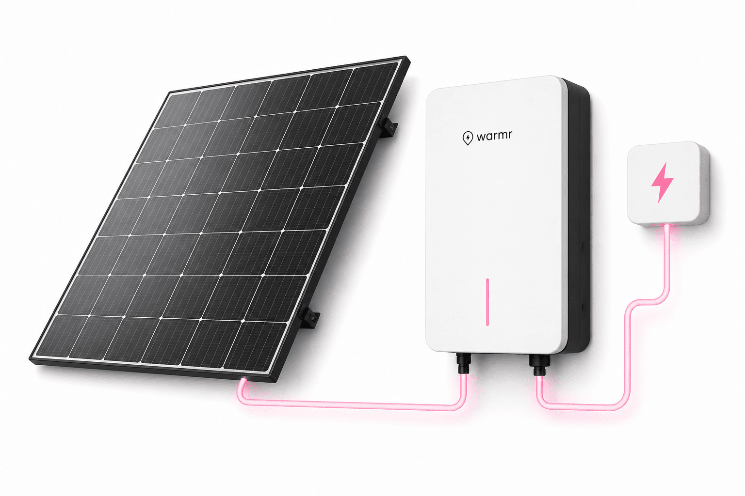Warmr solar panel and battery storage installation on a UK home